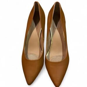 Wendy Williams Collection Leather Heels Women’s 10W Brown Pointed Toe Pumps